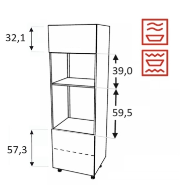 Kõrge kapp Kammono L4 SPM60/61 (189 cm)