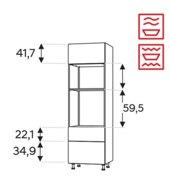 Kõrge kapp Kammono L4 SPM60ST2/71 (199 cm)