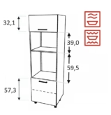 Kõrge kapp Kammono KC4 SPM60/61 (189 cm)