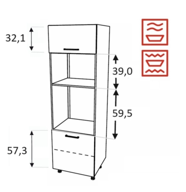 Kõrge kapp Kammono KC4 SPM60/61