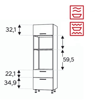 Kõrge kapp Kammono K2 SPM60SS2/61 (189 cm)