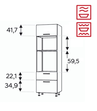 Kõrge kapp Kammono K2 SPM60SS2/71 (199 cm)