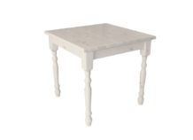 Täispuidust söögilaud treitud jalaga (80*80)