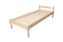 Täispuidust voodi treitud peatsiga 80*200