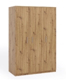 Riidekapp Bono BO23 (135/65/202,5) (tamm artisan)