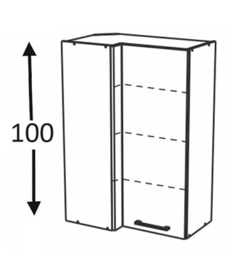 Nurgakapp Kammono K2 BWRP70*45/100 (sügav) uks avaneb vasakule