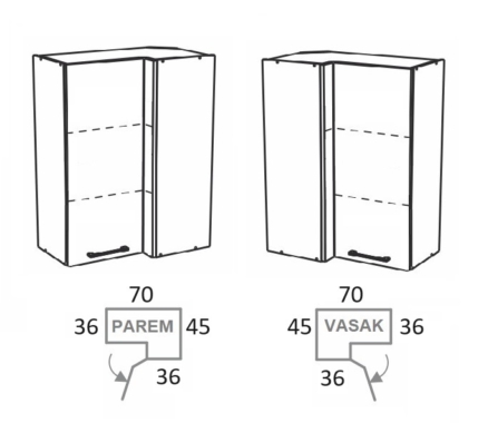 Nurgakapp Kammono K2 BWRP70*45/90 (sügav)