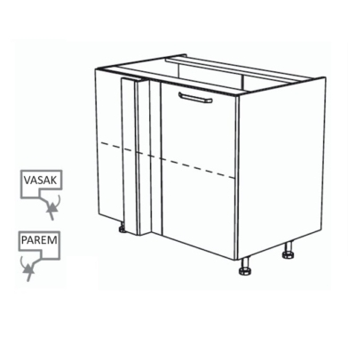 Nurgakapp Kammono KC2 DPRP115*65 (uks avaneb vasakule)