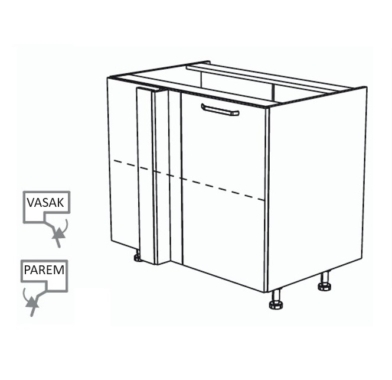 Nurgakapp Kammono K2 DPRP 110/65 (uks avaneb vasakule)