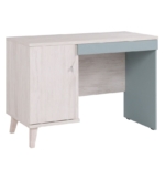 Kirjutuslaud Memone M-01, valge tamm/helesinine (110/50/75)/Laos viimane