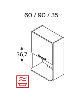 Seinakapp Kammono WOM60/90 (mikrolaineahjule)