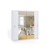 Riidekapp Bono 220 peegliga (valge)