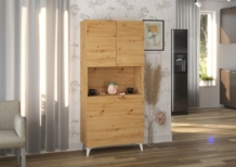 Riiul kirjutuslauaga Megan 1, tamm artisan (80/36/99/175)