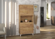 Riiul kirjutuslauaga Megan 1, tamm kuldne (80/36/99/175)