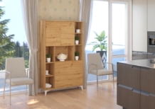 Riiul kirjutuslauaga Megan 2, tamm artisan (105/34/95/175)