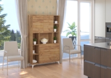 Riiul kirjutuslauaga Megan 2, tamm kuldne (105/34/95/175)