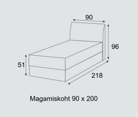 Voodi Laura mõõdud