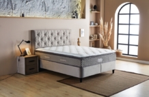 Voodi Glaskow + madrats, hall (140*200)