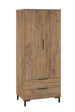 Riidekapp Fresh 2D2S FRE-13, tamm kuldne/must