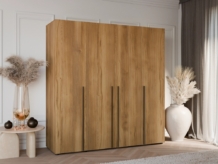 Riidekapp Domino 4D, kuldne barokk (199,6/60/205,7)