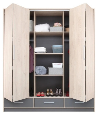 Riidekapp Isko IS1, tamm sonoma/antratsiit