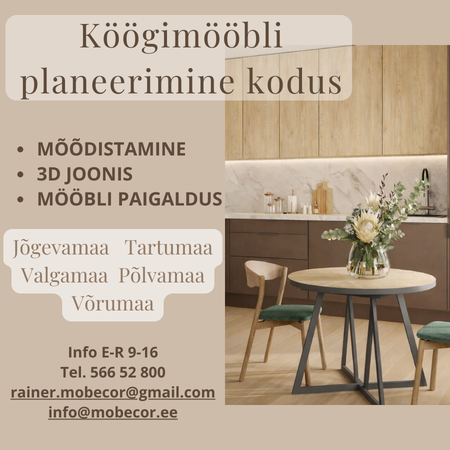 Köögimööbli valimine kodus