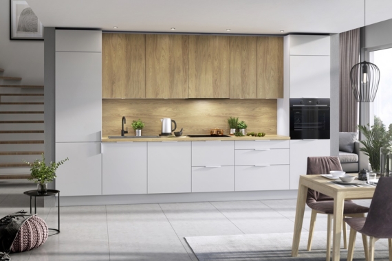 Kammmono P4 valge matt/P2 tamm hikkori