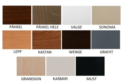 Tooli karkassi värvid