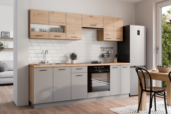 Köögimööbel Pati (tamm Cremona Torro/tamm Artisan/hele grafiit)