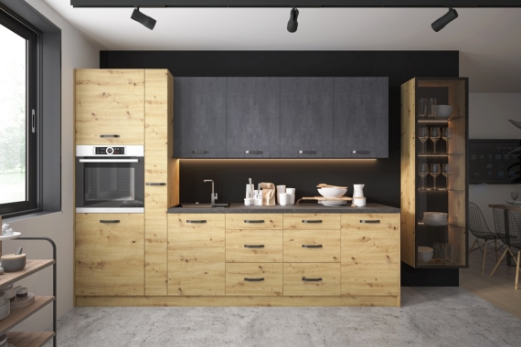 Fresco antracite/artisan oak