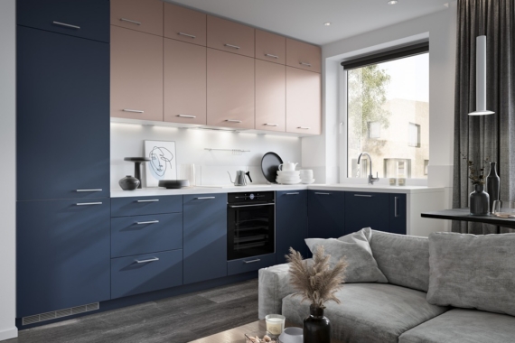 Bonn, Clobe Copper/Marine Blue/White